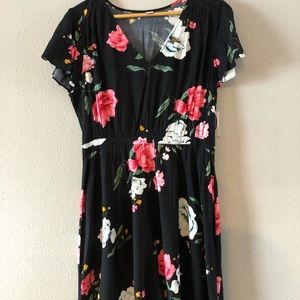 Light weight floral linen dress